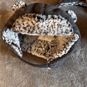 Target Gray and Cream Kids Fuzzy Hat